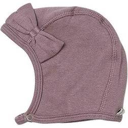 Racing Kids Organic Cotton Baby Helmet - Dusty Purple w. Bow