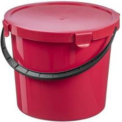 Plast Team Bucket With Lid Berry Cherry 10l