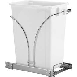 Creative Co-Op Single Sliding Trash Can Gal. White Bin