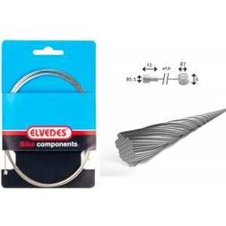 Elvedes Câble De Frein 7x7 Fils Inox Ø1,5mm Tête En V Ø5,5x10 Et T-nipple - Argenté 6412