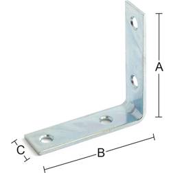 Habo vinkeljern 100x100x22 mm elforzinket 2 stk.