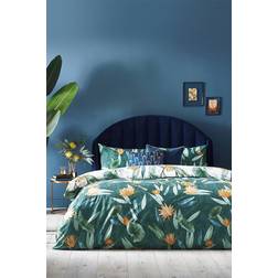 Furn Tiger Lily Tranquil Floral Duvet Cover Orange, Blue, Green