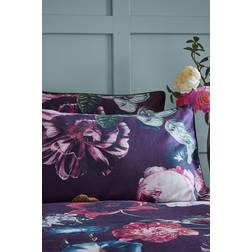 Paoletti Cordelia 200 Thread Count Floral Pillow Case Purple, Multicolour
