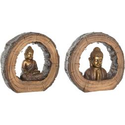 Dkd Home Decor Antikbehandlad Gyllene Buddha Orientalisk Magnesium Prydnadsfigur