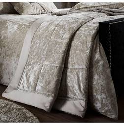 Catherine Lansfield Crushed Velvet 220X220 Bedspread Brown, Beige, Natural