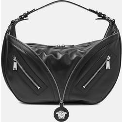 Versace Medium Repeat Smooth Leather Hobo Bag