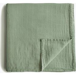 Mushie Muslin Baby Swaddle Blanket 100% Organic Cotton (Sage)