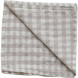 Tell Me More Gingham Stofserviet Naturfarvet, Hvid (45x45cm)