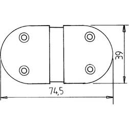 Roca Hængsel 73x39mm rfr. 441704