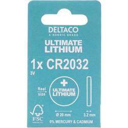 Deltaco Ultimate batteri x CR2032 Li