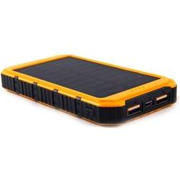 Powerbank 8000mAh med Solcelleopladning Gul