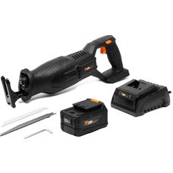 Wen 20-Volt Max Brushless Cordless Reciprocating Saw with 4.0 Ah Lithium-Ion Battery and Charger