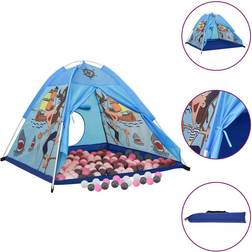 vidaXL Tenda Da Gioco Per Bambini Blu Con 250 Palline 120x120x90 Cm