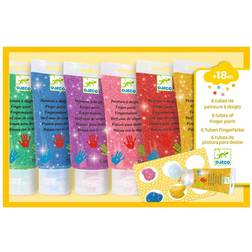 Djeco Finger Paint Glitter 6pcs