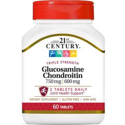 21st Century Glucosamine Chondroitin 750/600mg Triple Strength, Tablets, Count