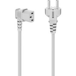 Hama Strømkabel 3-benet 5m (Vinklet) Hvid