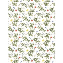 Arvidssons Textil Tyg Björkäng Metervara Vit, Grön, Multifärgad