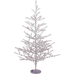 Northlight 3' Pre-Lit Silver Tinsel Twig Artificial Clear Christmas Tree