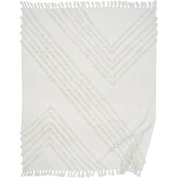 Classic Collection Edge bomullspläd Filt Vit (170x130cm)