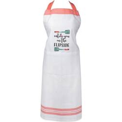 DII Flipside Chef Aqua Apron White, Multicolor