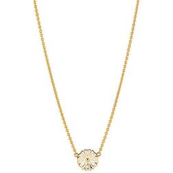 Lund Copenhagen Daisy Necklace - Gold/White