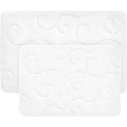 Lavish Home White Coral Fleece Bath Mat