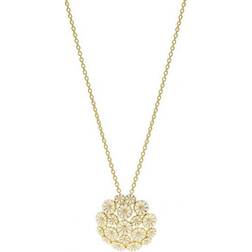 Lund Copenhagen Daisy Pendant Necklace - Gold/White