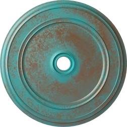 Ekena Millwork 2-1/8 41-1/8 Polyurethane Classic Ceiling Medallion, Copper Green Patina