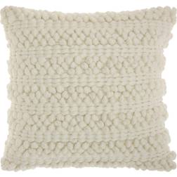 Mina Victory Life Styles Woven Stripes Complete Decoration Pillows White (50.8x50.8)