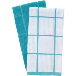 T-fal Plaid Parquet Kitchen Towel Green