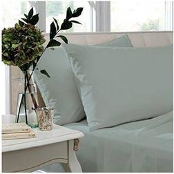 Catherine Lansfield Iron Percale Pillow Case Blue