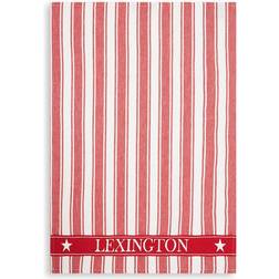 Lexington Icons Twill Waffle Striped Kjøkkenhåndkle Rød, Hvit (70x50cm)