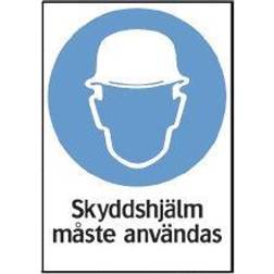 Systemtext Systemtext Skylt Skyddshjälm måste användas 210x297mm