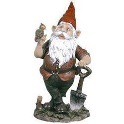 Design Toscano Garden Gnome Statue Birdy & Spader the Garden Gnome