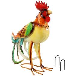 Sunnydaze Romeo the Rooster Metal Statue, XCA-262