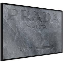 Artgeist Inramad - Prada Grey Guldram Poster