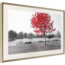 Artgeist Red Tree Gold Poster 30x20cm