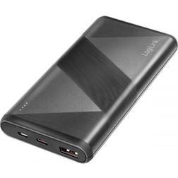LogiLink PA0275 Batteripakke 10000 mAh Quick Charge 3.0, Fast Charge, Power Delivery 2.0 LiPo Sort