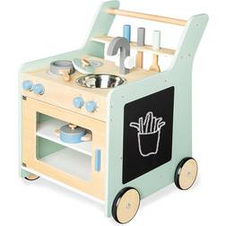 Pinolino Carrito andador cocina madera Kalle verde pastel