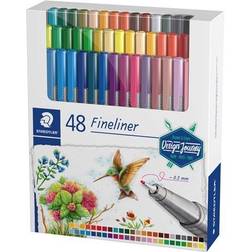 Staedtler Triplus Fineliner Fiberpenna 48-pack i pappask