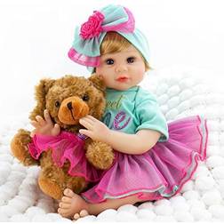 Milidool Realistic Newborn Baby Girl Doll 22"