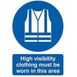 Safety Sign High Visibility Worn A4