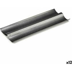Kinvara Baguette Stampo Acciaio in Metallo 16 x 2,5 x 38 cm Pane Vassoio da portata