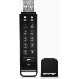 iStorage IS-FL-DAP3-B-64 64 GB DatAshur Personal2 256-bitars USB 3.0 USB-minne med hårdvarukryptering, svart