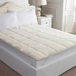 Cascade Home Teddy Bear Fleece Mattress Cover White (192x92cm)