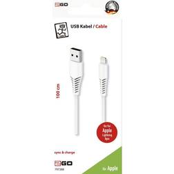 2GO Laddningskabel/datakabel kompatibel Lightning 1