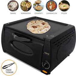 Kukoo Mini Tandoor Chapati Lahmacun Naan Bread Aluminium, Röd, Svart