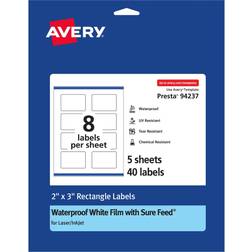 Avery Waterproof Rectangle Labels with Sure Feed Print to the Edge 2