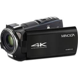 Minolta MN4K100Z 28MP 4K Ultra HD 3.5" Touchscreen Night Vision Camcorder, Black