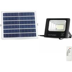 V-TAC Vt-40w Faro Led 40w Autoalimentato Nero Con Pannello Solare 16w E Telecomando 4000k Ip65